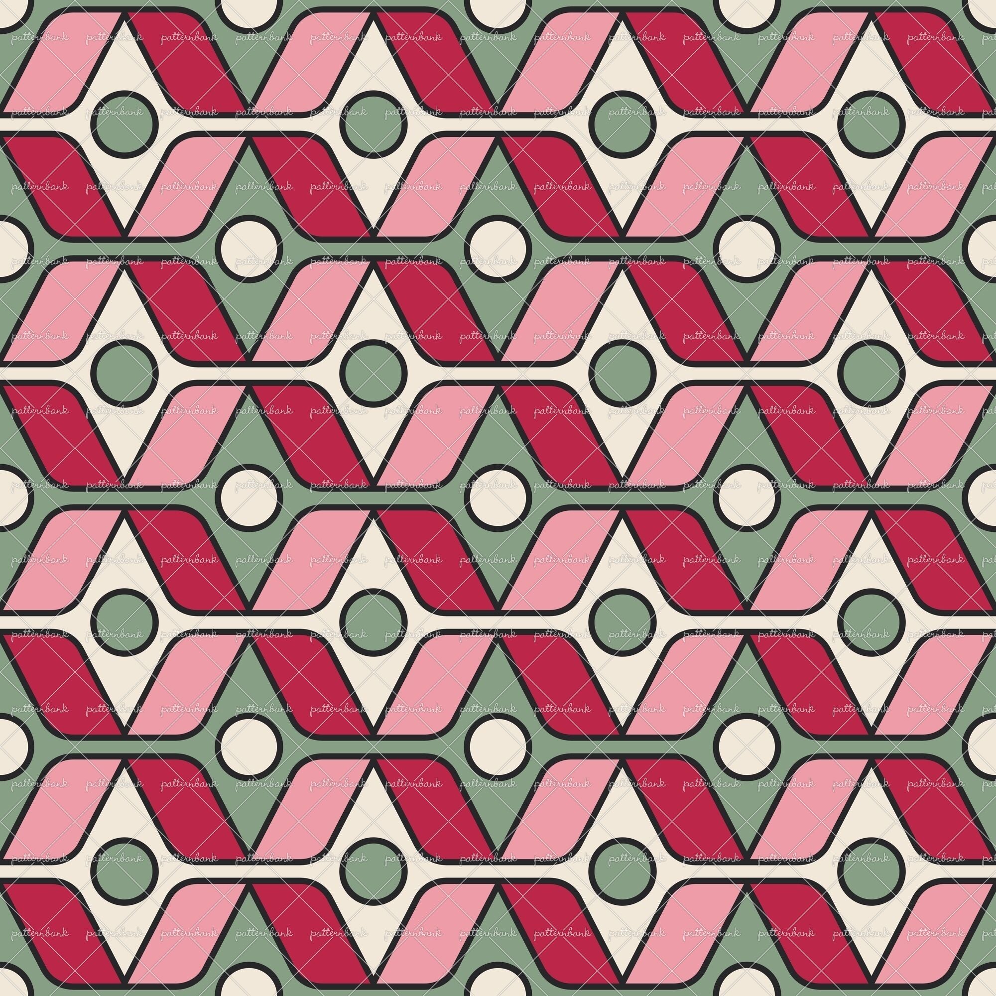 Viva Magenta-Bold, Geometric Vector Pattern