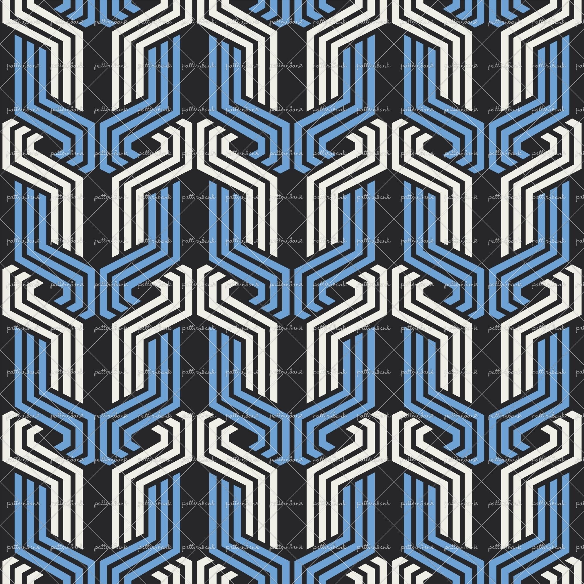 Bold Symmetrical Geometric Vector Pattern