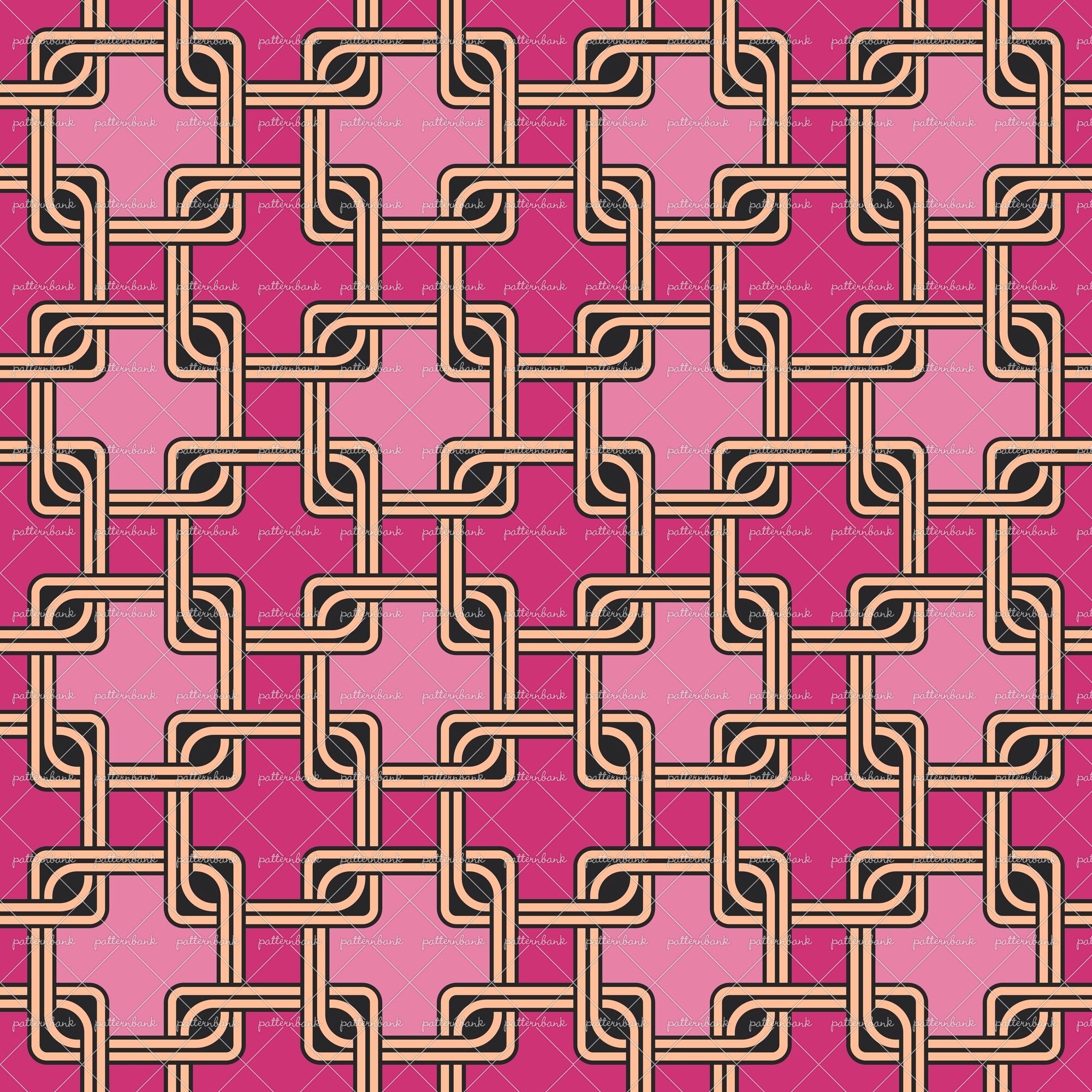 vivaa Magenta-Bold, Geometric Vector Pattern