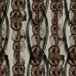 Ikat Snake Motifs Ink Brown By Nocito Art